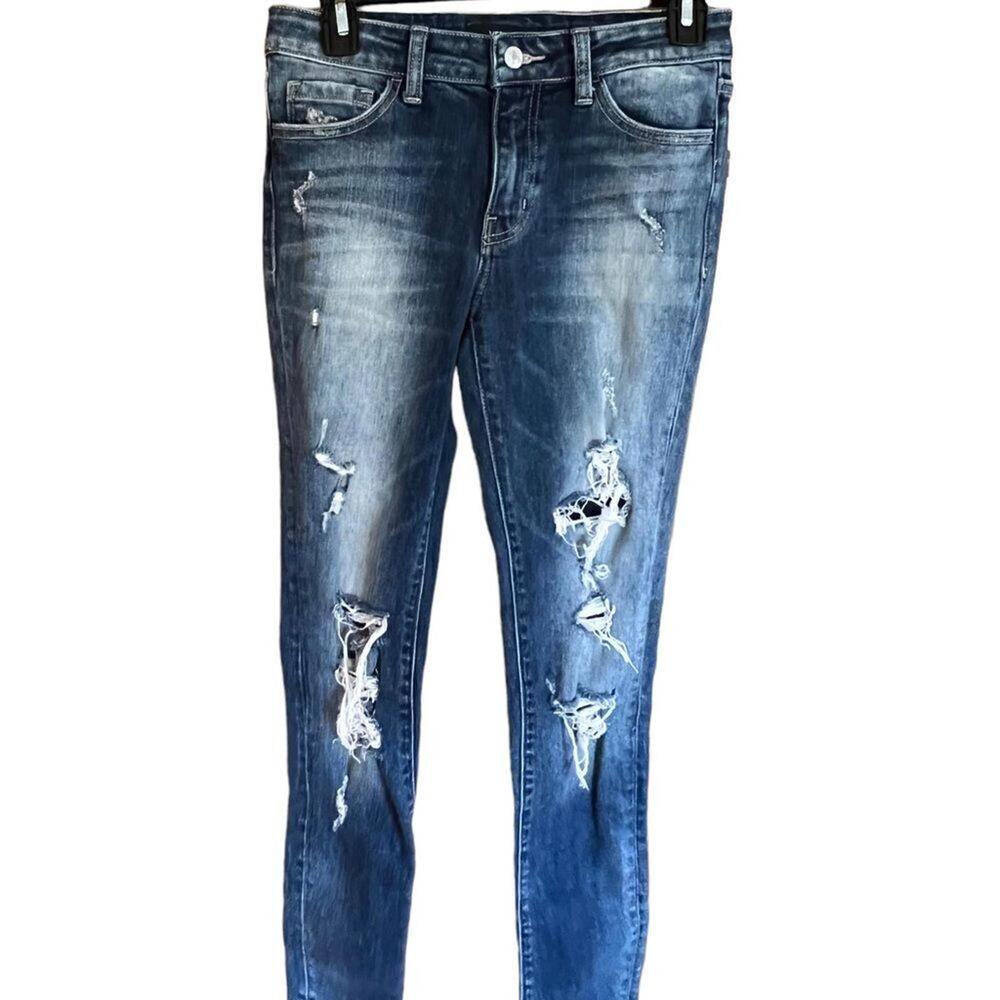 Vervet‎ by Flying Monkey high rise skinny ankle distressed jeans size 26 / 4